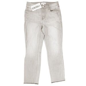 NEW L'AGENCE Straight Jeans 25 Gray Contrast Hem Ankle